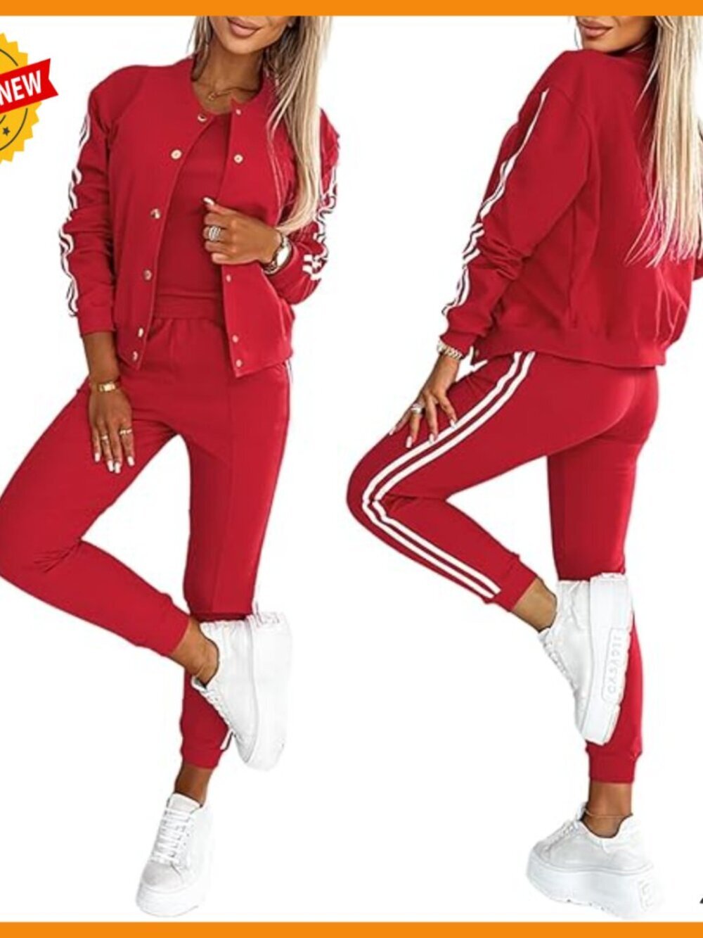 3-Piece Tracksuit Set, Modal Fabric, Regular Fit, Medium Size
